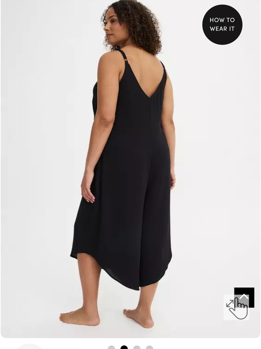 Torrid Cami Culotte Jumpsuit in deep black - Picture 6 of 11